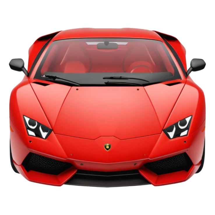 "Create a top-down view 2D vector emoji of a Lamborghini in Apple's iOS style. Use solid colors, clean lines, and smooth curves. No gradients or 3D effects. Keep the design minimalist with a white background."
 sticker