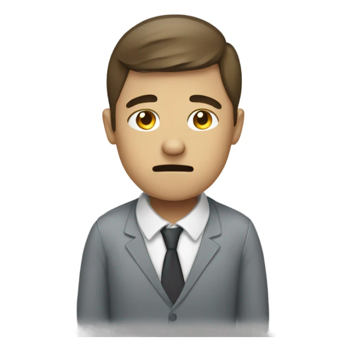 IT employee who is very tired sticker