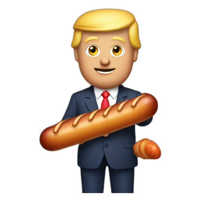 trump-holding-his-sausage sticker