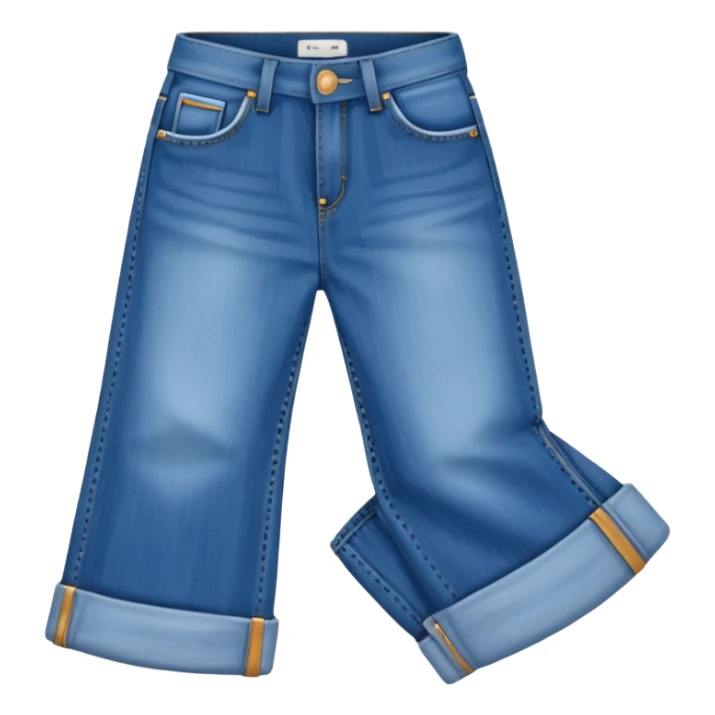 Baggy jeans with flared jeans No cut no cuts sticker