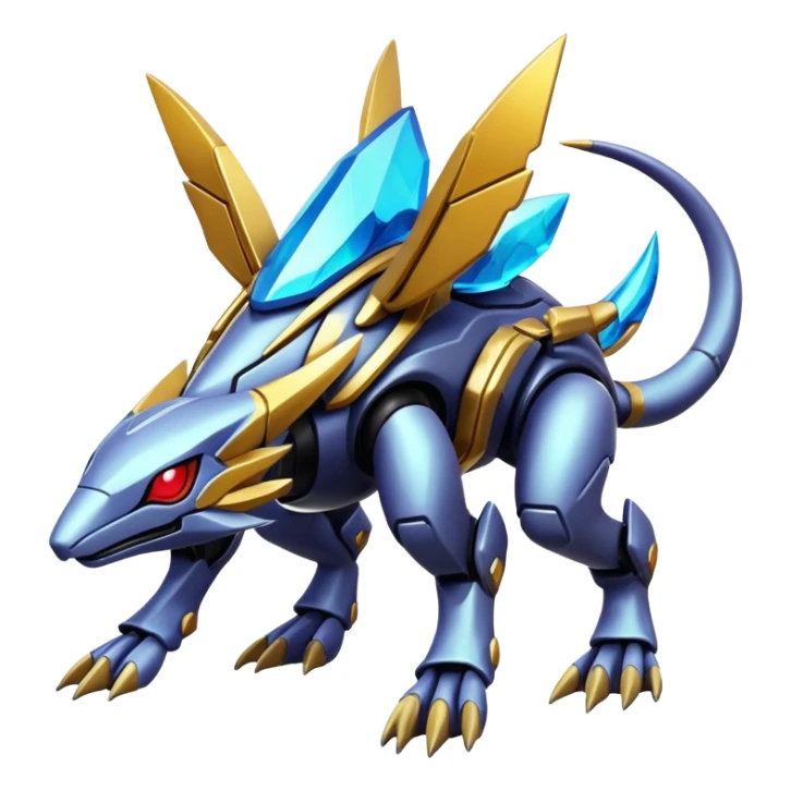  exotic modern cyber-Protogen-Fakémon-Pokémon-Vernid-creature sticker