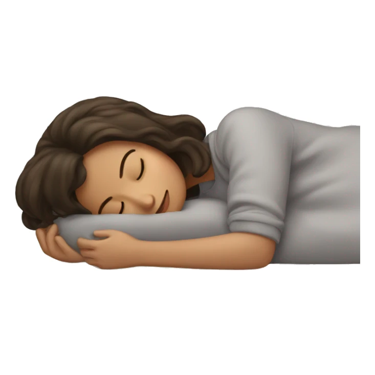 Brunette girl sleeping sticker