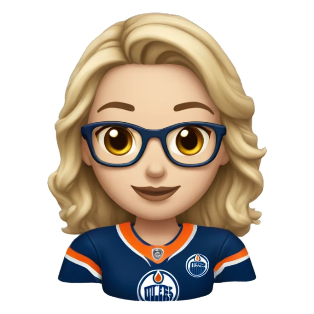 Edmonton oilers nhl female fan sticker