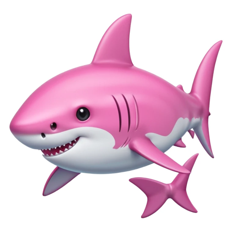 Pink shark with a pink bow on its head sticker