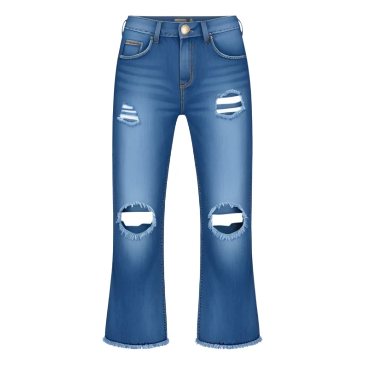 Baggy jeans with flared jeans sticker