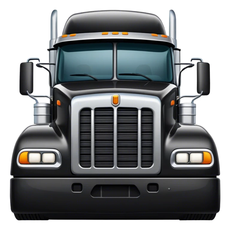 space Black semi Truck Rear sticker