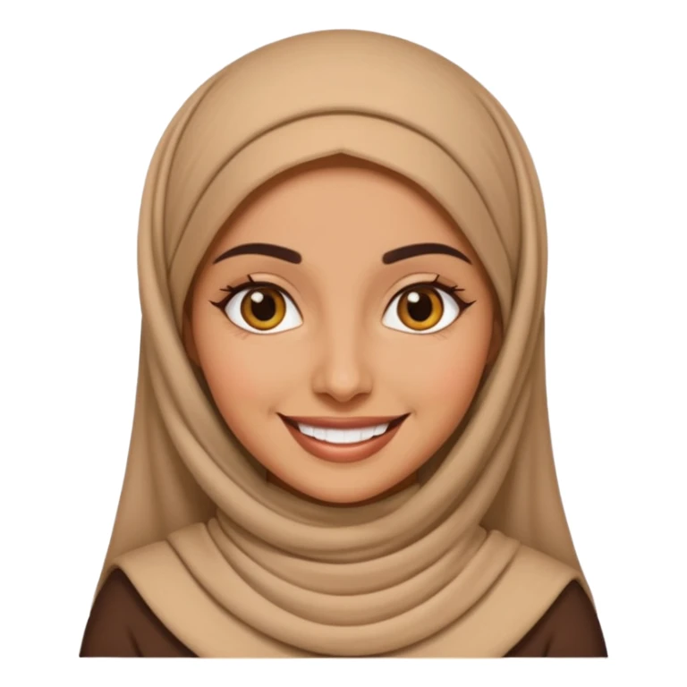Tête jolie femme emoji arabe Réal sticker