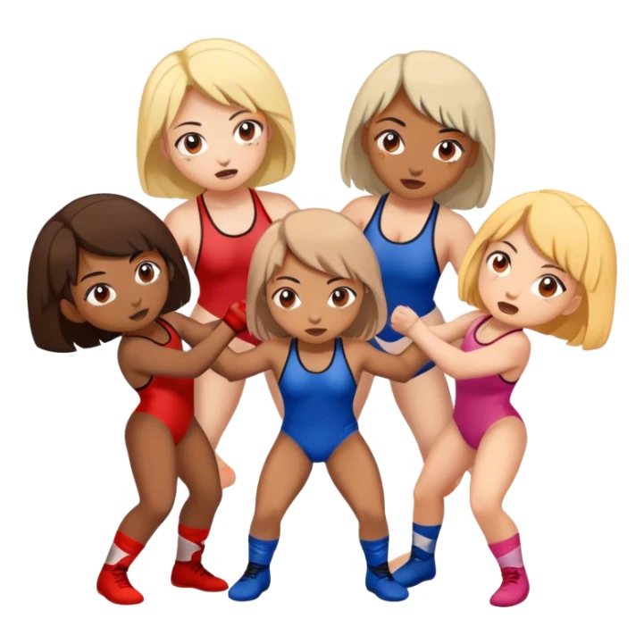 Wrestlig girls sticker