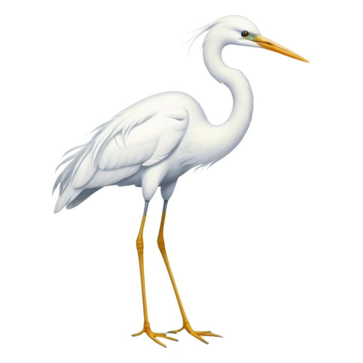 White egret sticker
