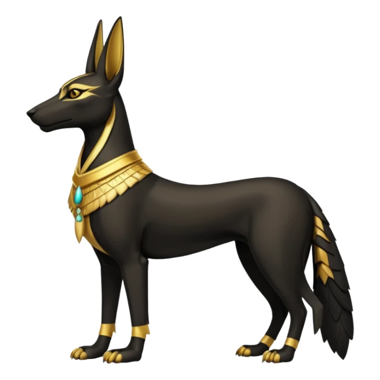 Black-furred Anubis (full body) sticker