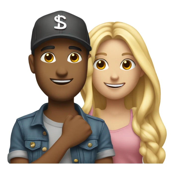 Two blonde friends holding hands, one wearing a Brett young hat and one wearing a Simplot hat sticker