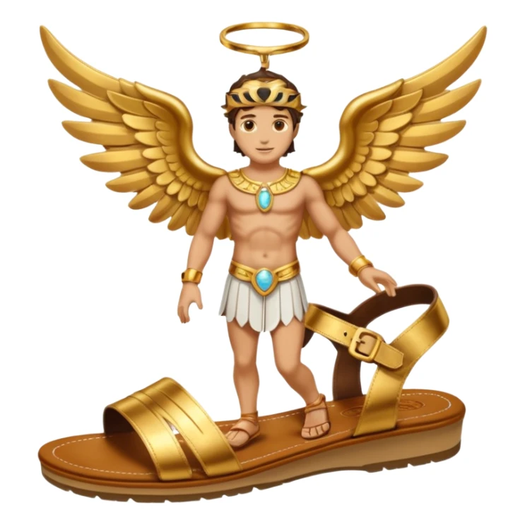 hermes greek god gold wing sandals sticker