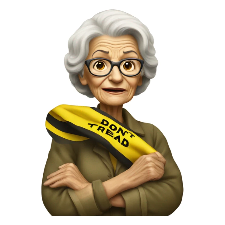 Old lady with don’t tread on me flag sticker