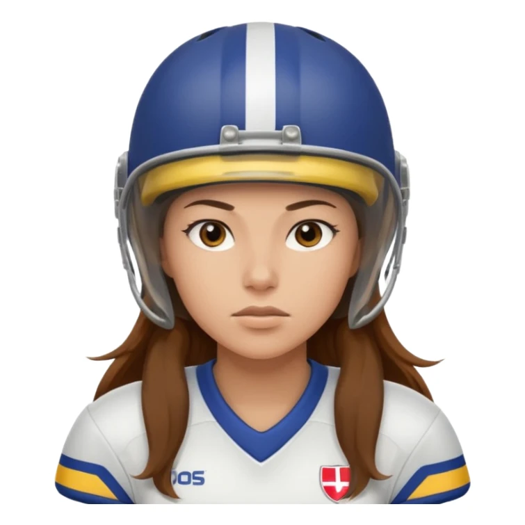 Long Haired Football Players, Female player sticker