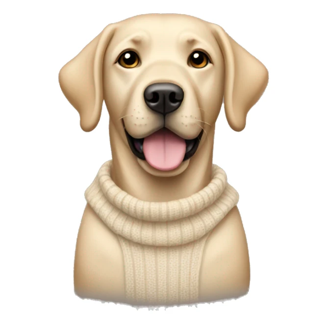 Labrador wearing a light beige sweater  sticker