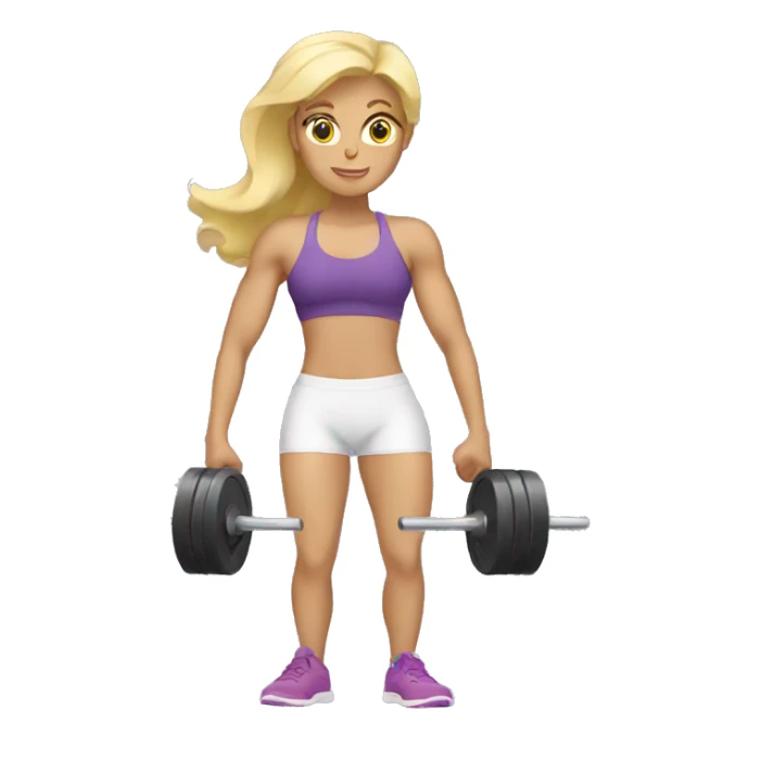 Blonde woman lifting weights sticker