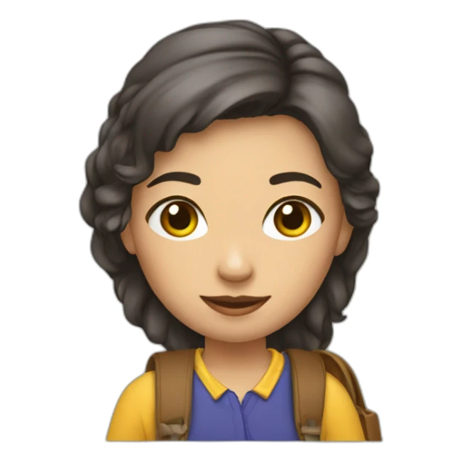 Une fille avec un sac à main sticker