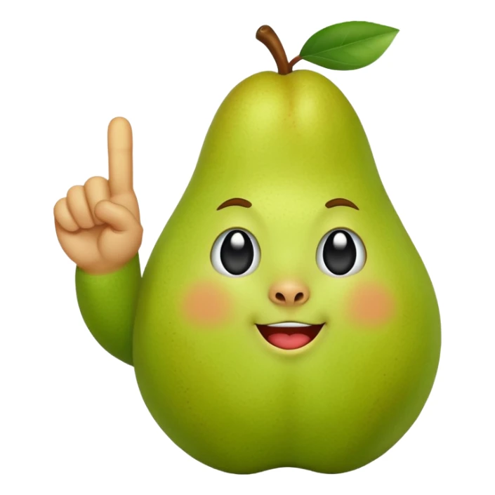 Eine Birne die Mittelfinger zeigt  sticker