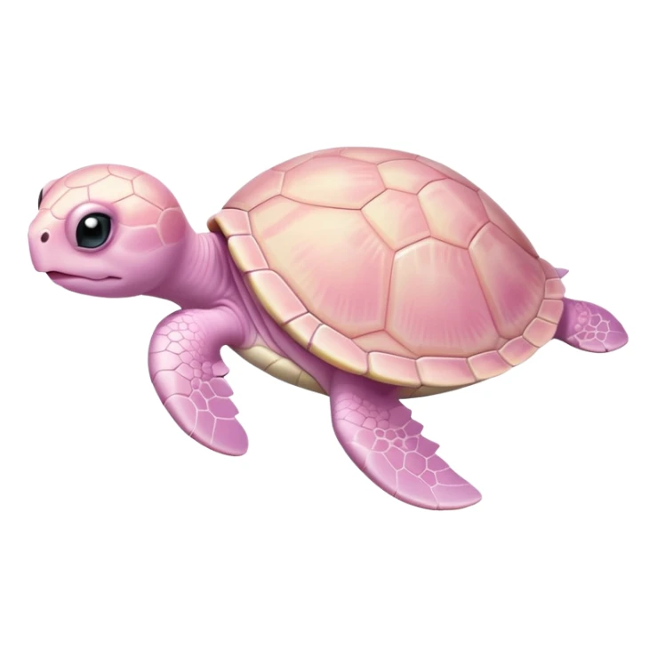 cute light pink baby turtle swimming with tiny flippers sticker