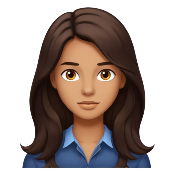 Spectacular Smith with long dark brown hair, tan skin sticker