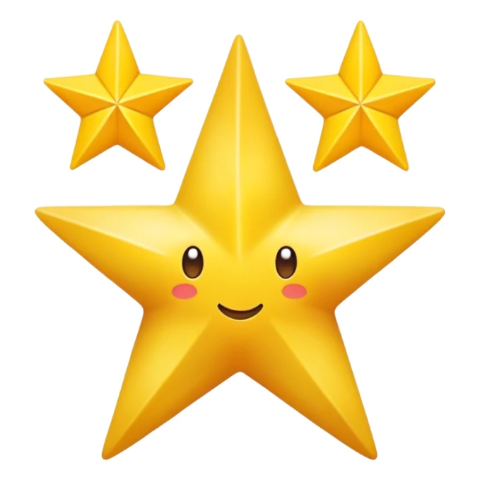 un amogi de una estrella con 6 picos amari sticker