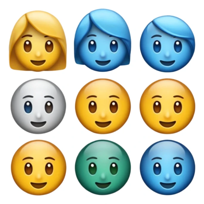 Mavi tik 12 köşeli yuvarlak sticker