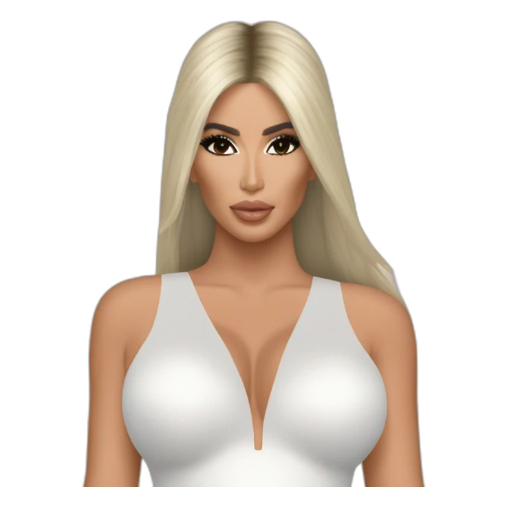 KIM kardashian wearing balemciaga at met gala sticker