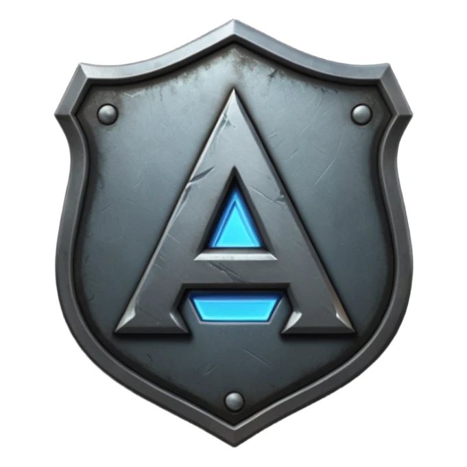 Create a custom emoji badge featuring a stylized, glossy letter “S”. Design the badge in the dark metallic Iron rank style from League of Legends. Use rough metal textures, dark gray tones, and a gritty, heavy look. Add subtle dim glows. Premium, sharp, and readable at small sizes.
 sticker