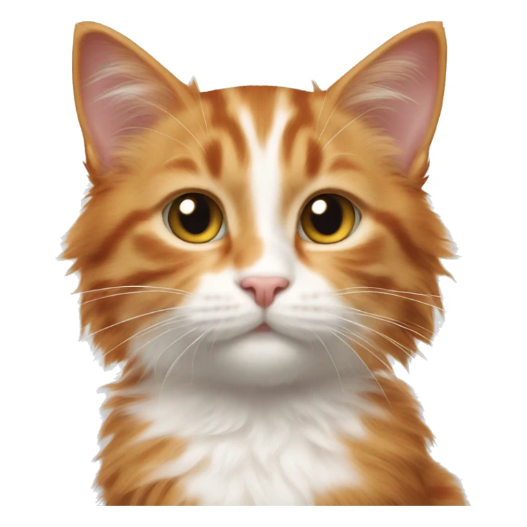 Ginger kitty with ginger and black white mainecoon cat sticker