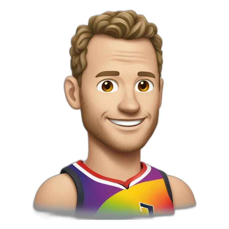 Jonathan Toews as rainbow beach bum sticker