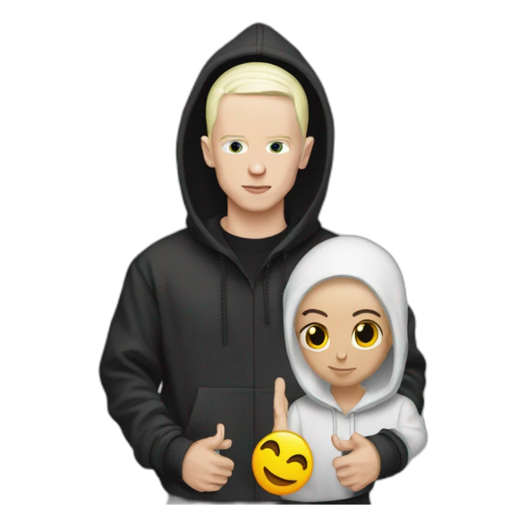Eminem with slim shady hoodie sticker