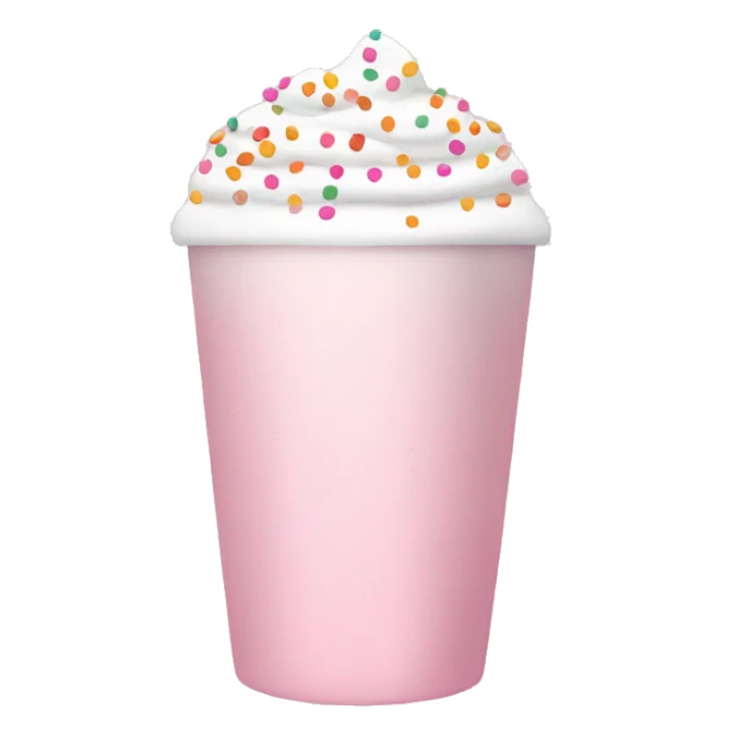 Light pink latte with sprinkles  sticker