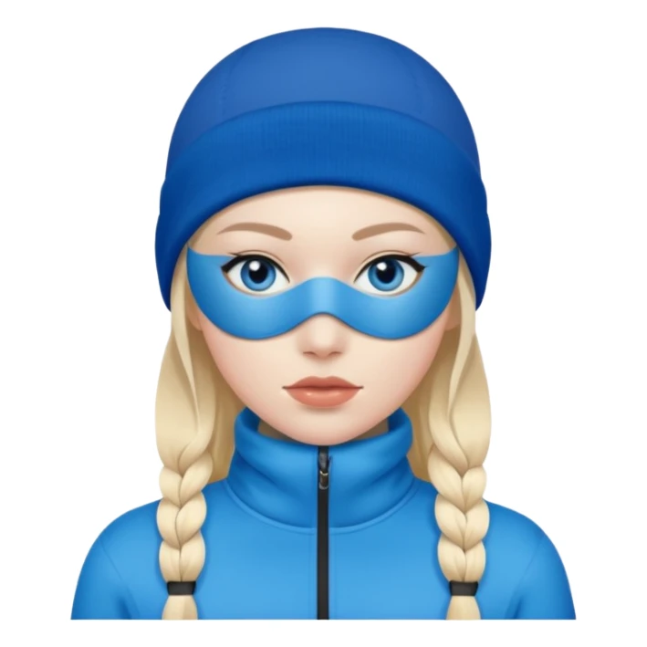 White girl with ski mask sticker