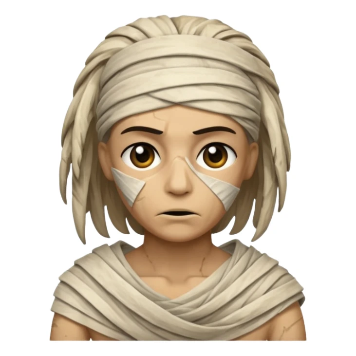 mummy disheveled hair  sticker