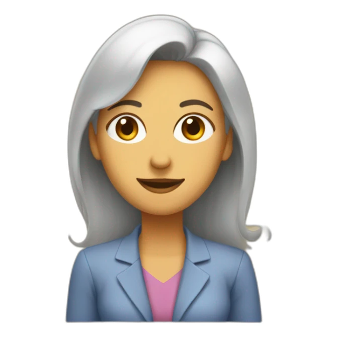 una mujer hablando de negocios con otro hombre sticker