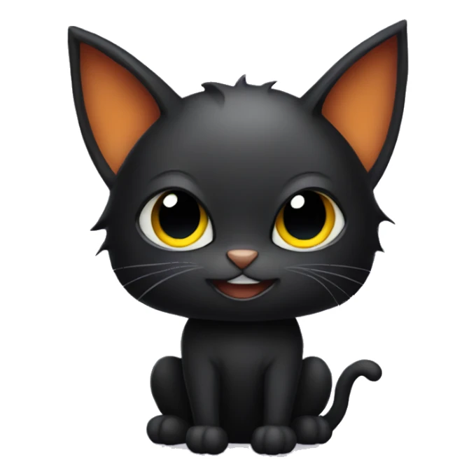 a black cat wearing a halloween costume dressed as a bat sticker