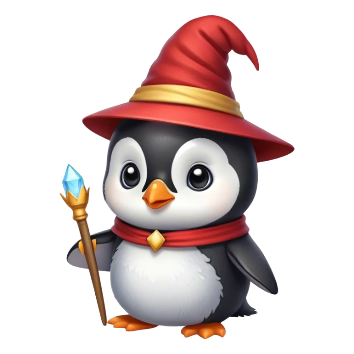 Penguin Wizard, baby, very cute sticker