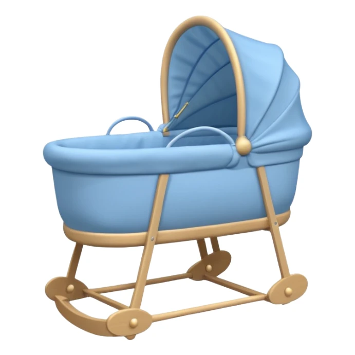 blue baby bassinet sticker