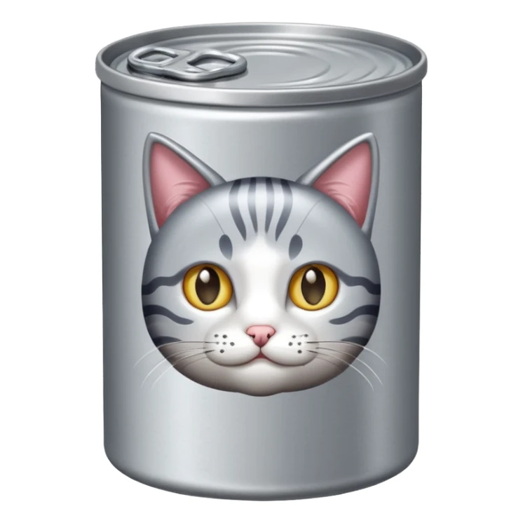 create a can of catfood, remove the cat just the plain can emoji sticker