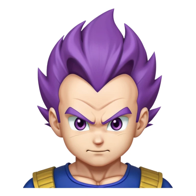 Vegeta with violet hair sticker