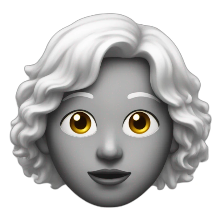 Visage-noir-avec-des-yeux-blancs-et-dès-dent-blanche sticker