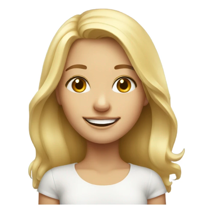 smiling blonde girl portrait sticker