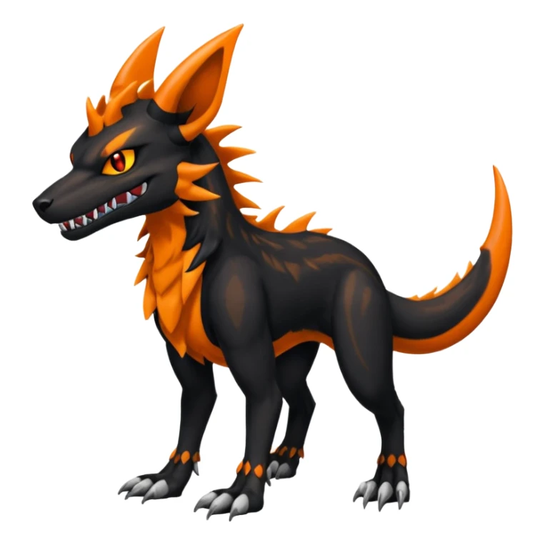 4-legged digitigrade landhai-gremz-wickerbeast-vernid-sergal-sharpedo-houndoom-hybrid-fusion-creature, full body sticker