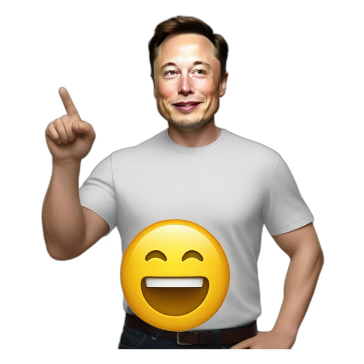Elon musk pointing to a sign saying AI Group sticker