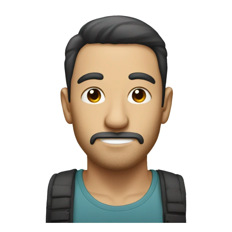 guy with stubble with a huge nose and long hai sticker