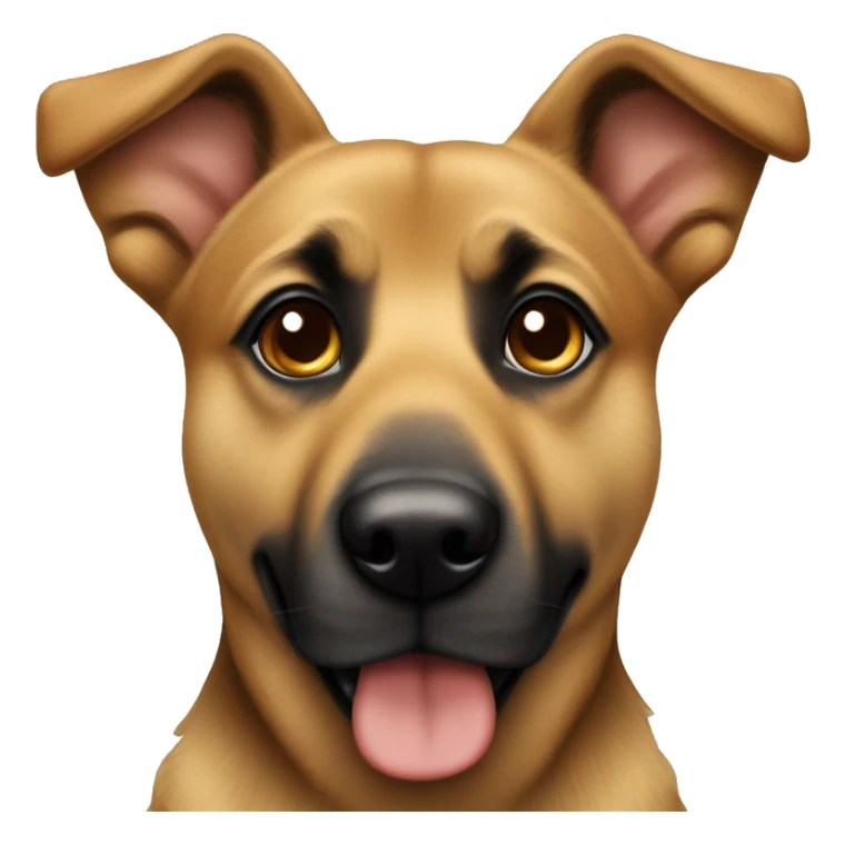 Schäferhund mischling schwarz-braun  sticker