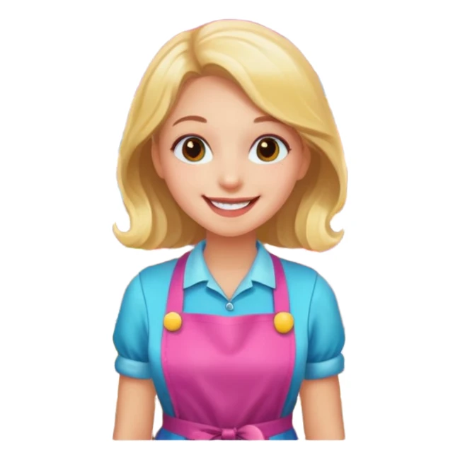 very pretty candy shop girl sticker