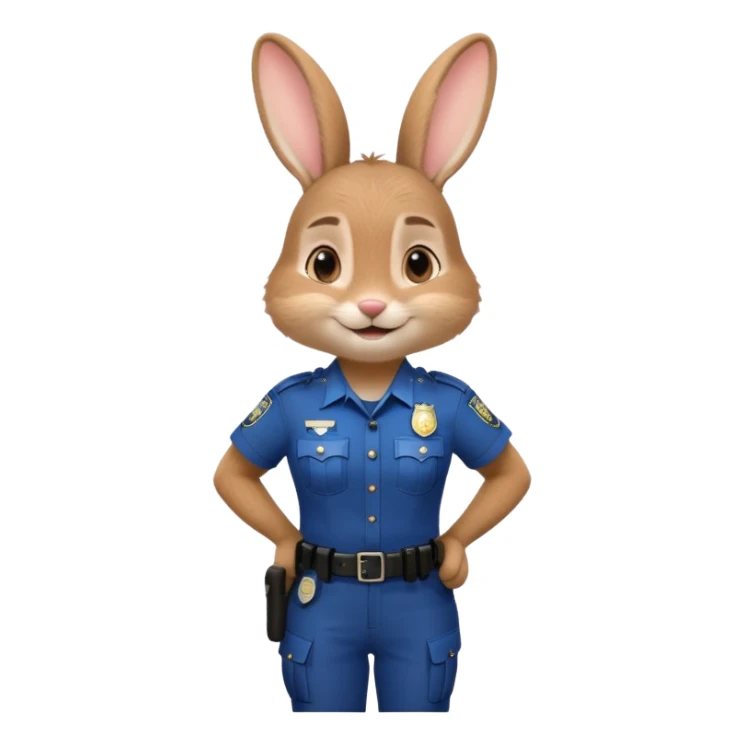 full body of police Judy in Zootopia sticker