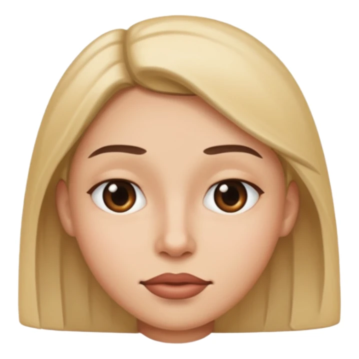 Side eye with straight mouth sticker