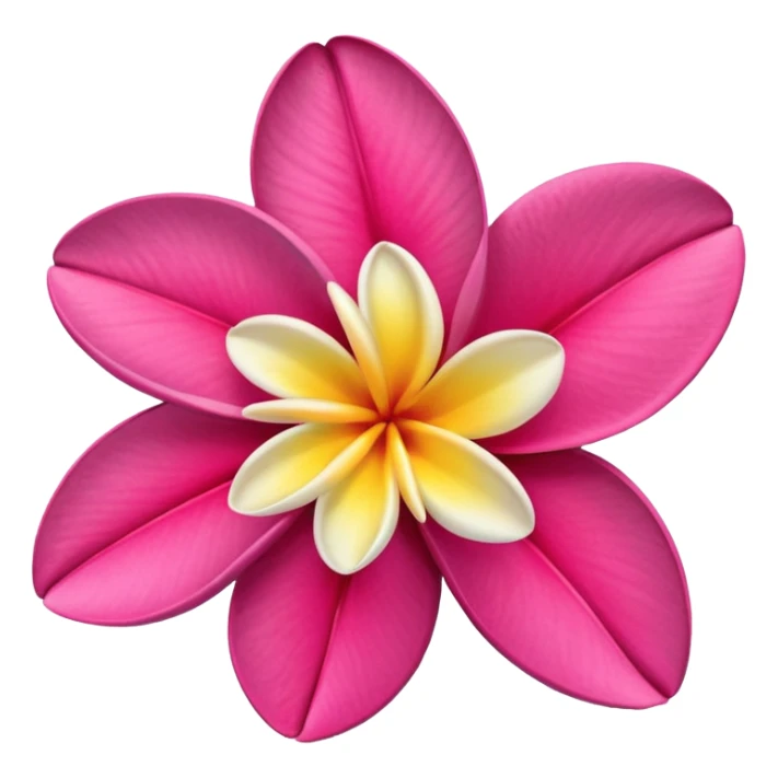 frangipani flower, hot pink sticker